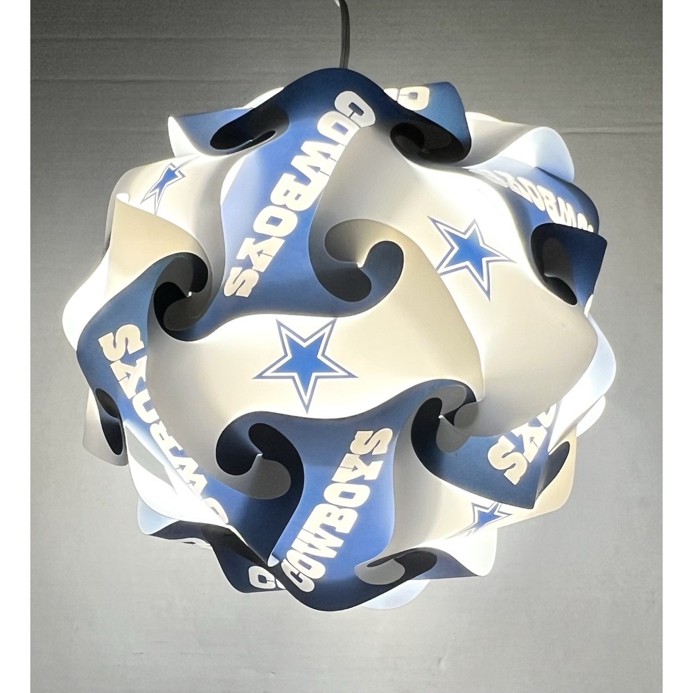Dallas Cowboys NFL Football Hanging 12" Ball Plastic Weave Light Lamp Ball